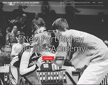 New Port Richey Jiu Jitsu Academy main page screenshot