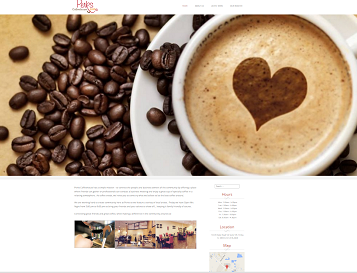 Perks Coffee House main page screenshot