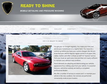 Ready To Shine main page screenshot